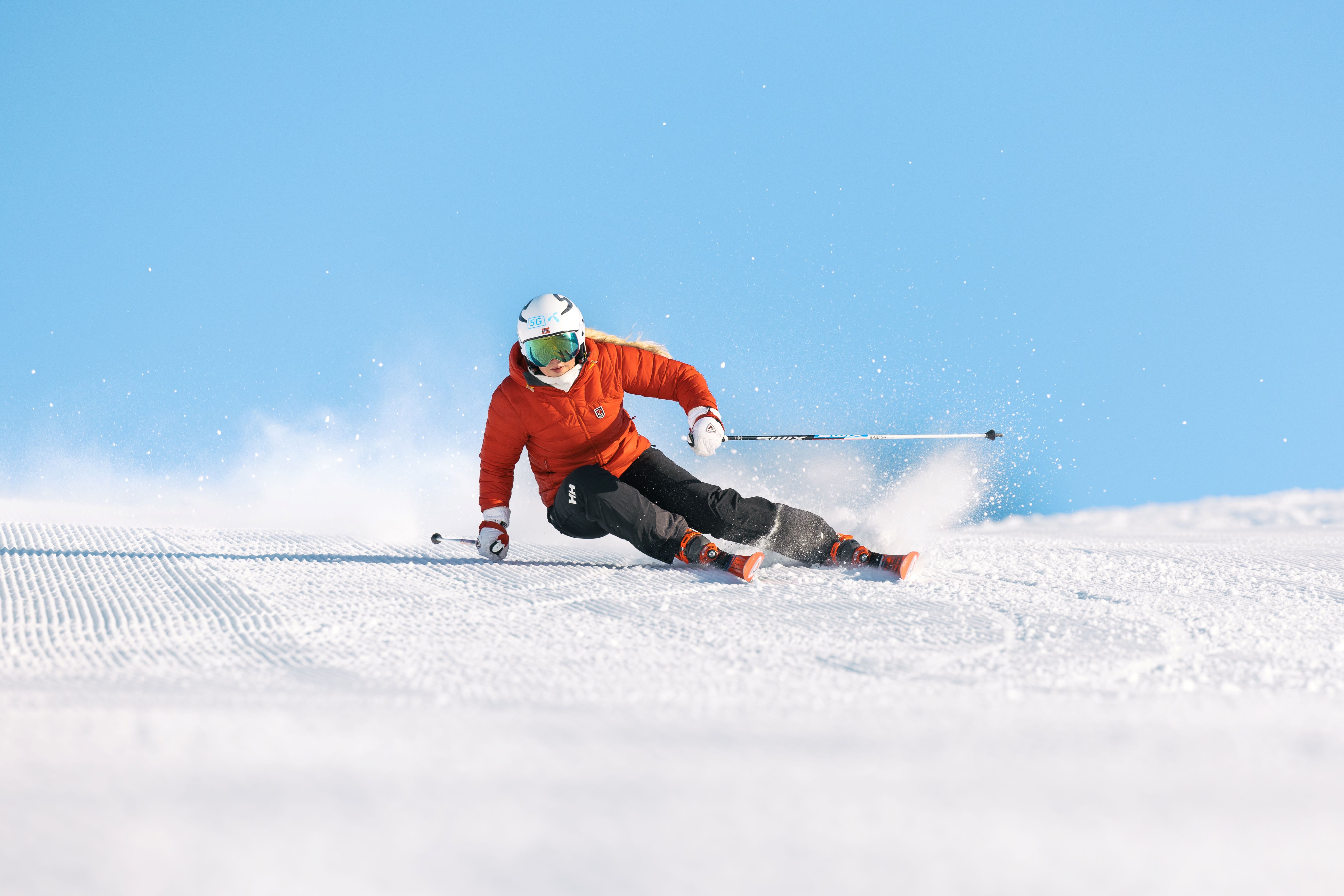 carving i skiløypene på voss, vinter
