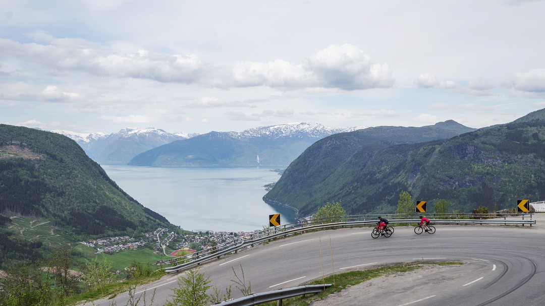 Utsikt over Vik, frå Vikafjellet