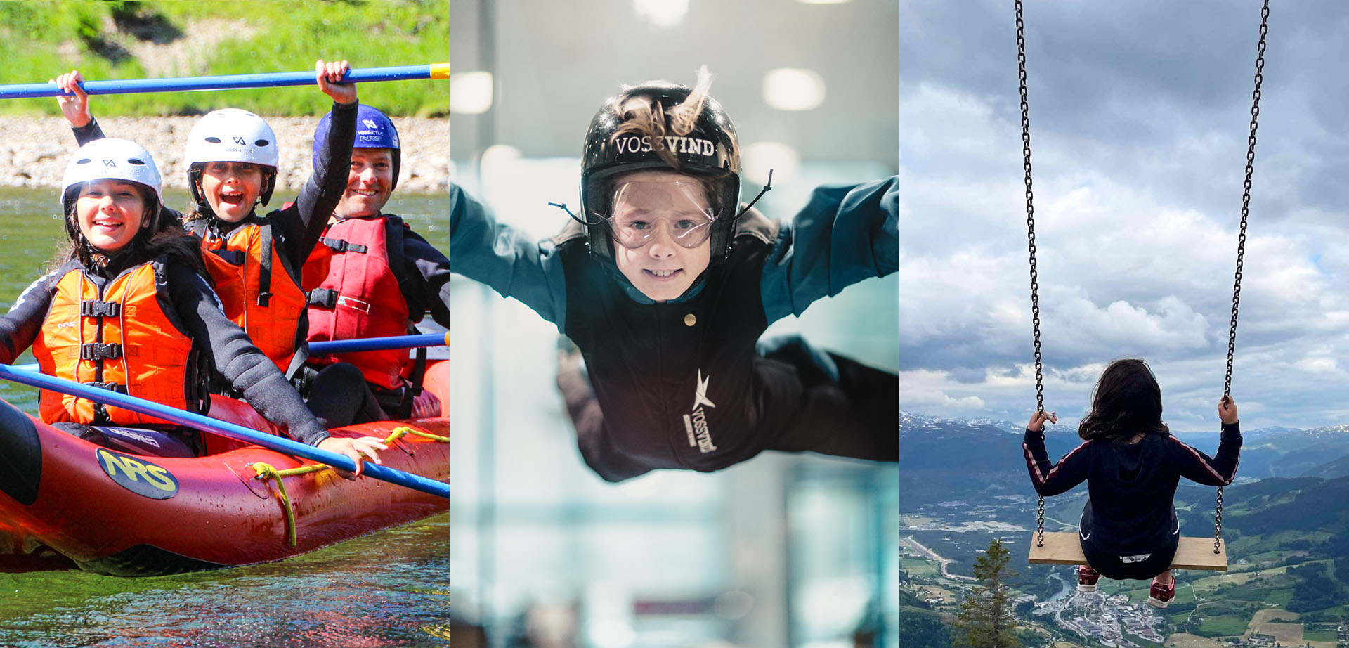 familiepakke vindtunnel, rafting og gondol